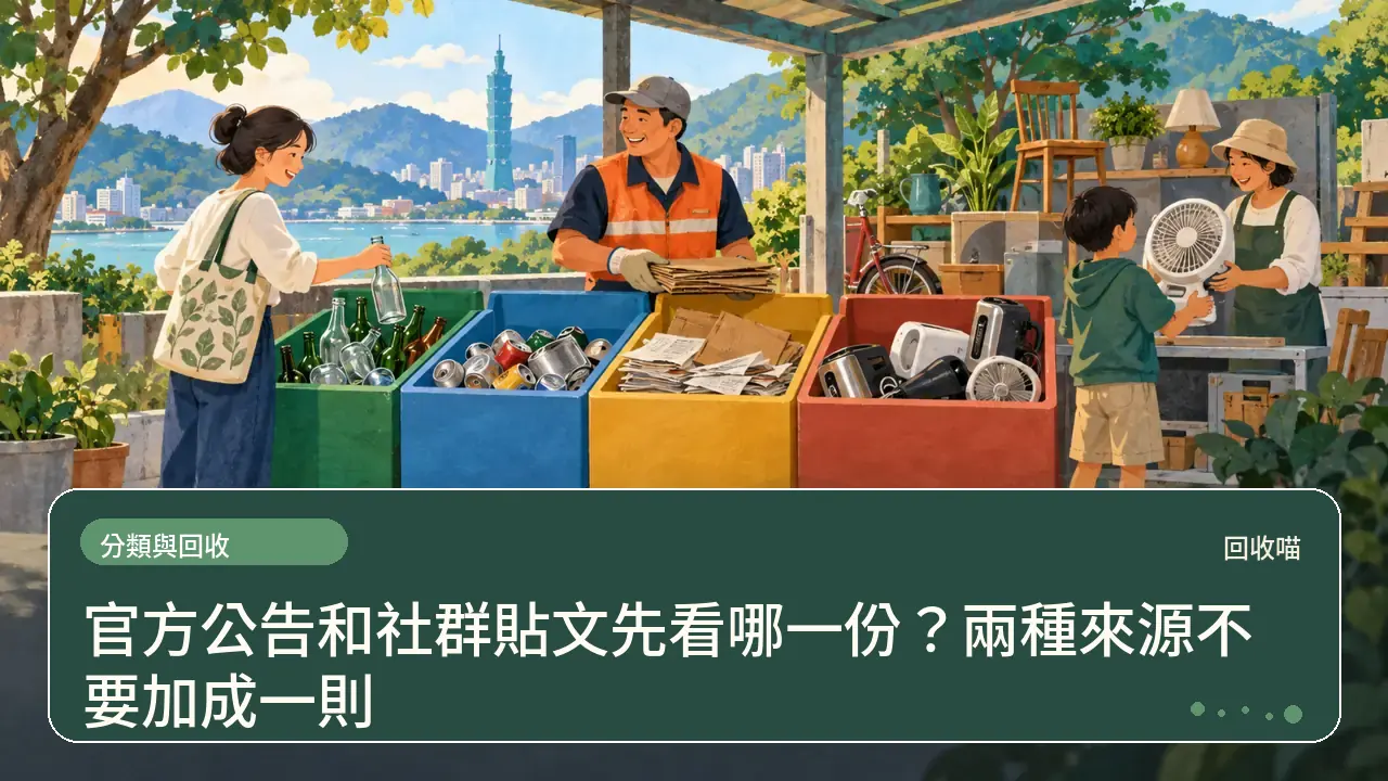 官方公告和社群貼文先看哪一份?兩種來源不要加成一則主題插畫