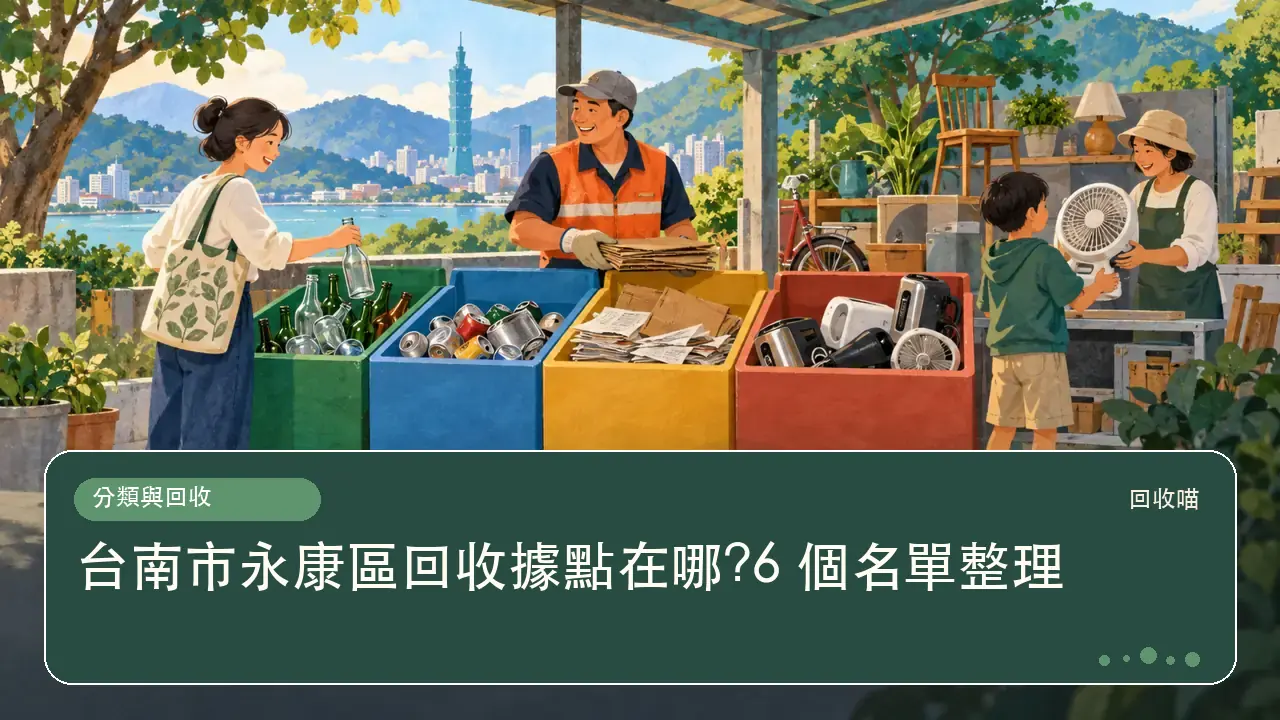 台南市永康區回收據點在哪?6 個名單整理主題插畫